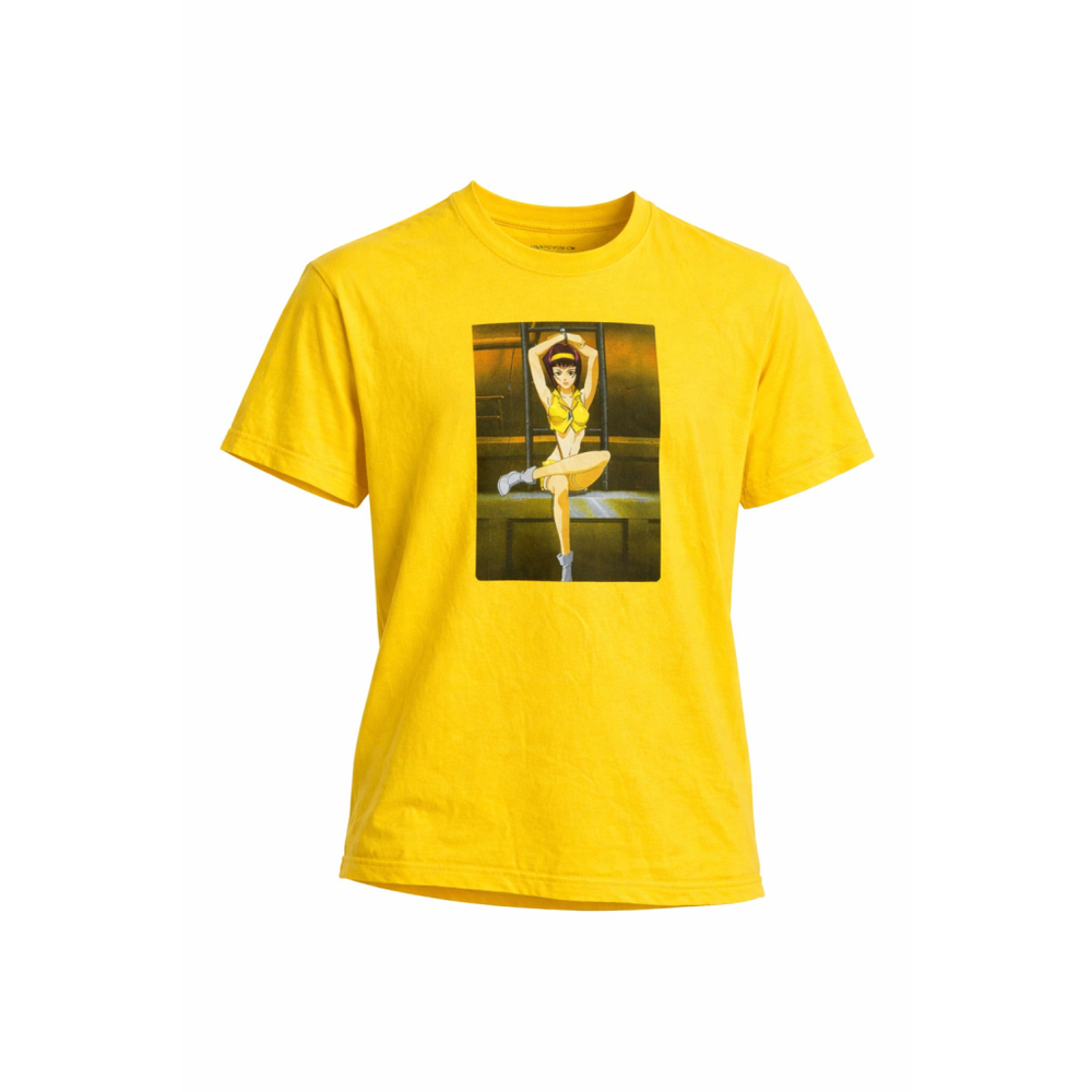 Cowboy Bebop Men's Anime Graphic Tee Yellow Sunrise Funimation Valentine Sz L